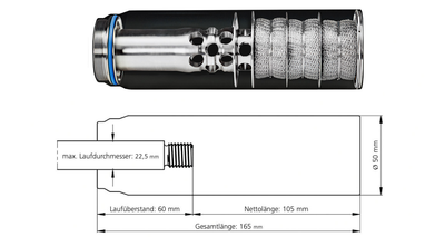 Schalldämpfer ERA Silencer STI3D (inkl. Dämpfergewindebuchse)